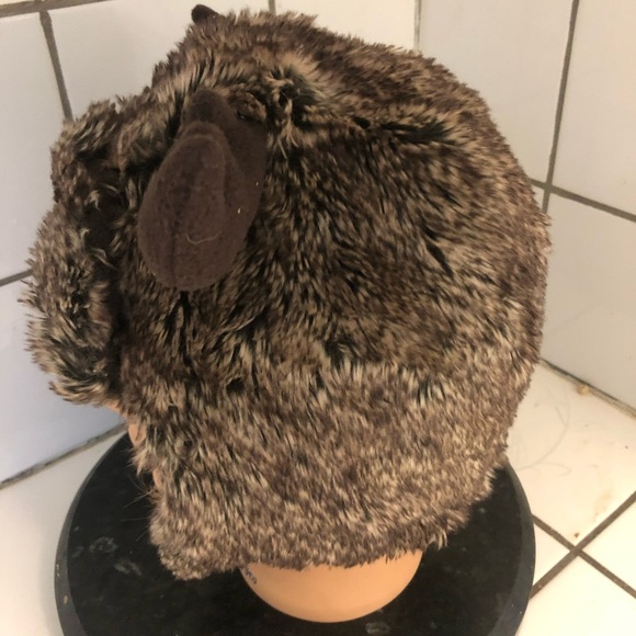 Faux Fur Moose Antler Hat for a child. Kids will love wearing this hat - used. - Picture 5 of 7